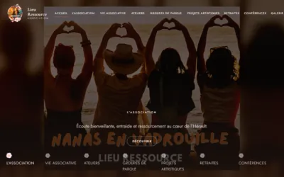 Page d'accueil du site Lieu Ressource