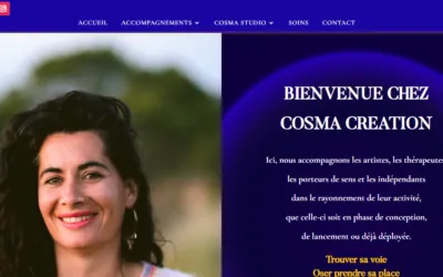 Page d'accueil du site Cosma Création, créé par HIT Production