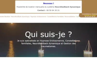 Page d'accueil du site de Charlotte Boniface, créé par HIT Production