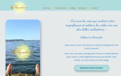 Page d'accueil du site Voie 2 Magnificence, créé par HIT Production