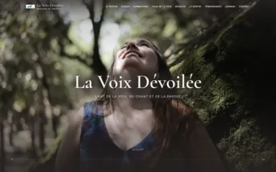 Page d'accueil du site La Voix Dévoilée